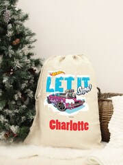 Personalised Hot Wheels hessian Christmas Sack by Character World - Image 2 of 4
