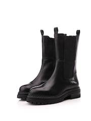 Moda In Pelle Giala Mid Calf Chunky Chelsea Black Ankle Boots - Image 2 of 4