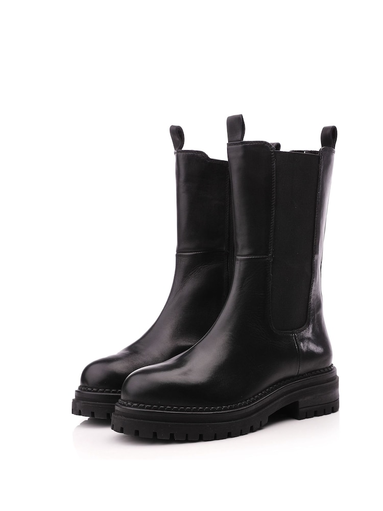 Moda in Pelle Giala Mid Calf Chunky Chelsea črna gležnjarji - Slika 2 iz 4 Moda in Pelle Giala Mid Calf Chunky Chelsea črna gležnjarji - Slika 2 iz 4