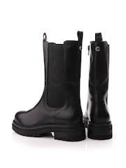 Moda In Pelle Giala Mid Calf Chunky Chelsea Black Ankle Boots - Image 3 of 4