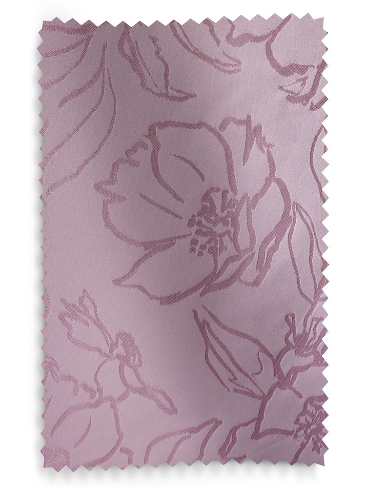 Lipsy Pink Eyelet Paige Floral Print Jacquard Curtains - Image 4 of 4
