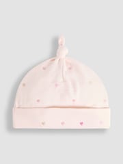 JoJo Maman Bébé Cream Cotton 2-Piece Embroidered Sleepsuit and Hat Set - Image 7 of 9