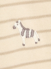 JoJo Maman Bébé Stripe Footed Sleepsuit and Velour Jackets Set 2 Piece - Image 3 of 7