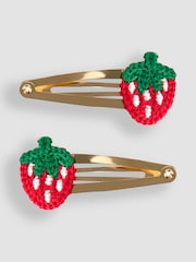 JoJo Maman Bébé Red Strawberry Clips 2 Pack - Image 1 of 3
