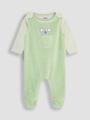 JoJo Maman Bébé Cotton Footed 2-Piece Dungarees Set - Imagen 1 de 6