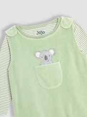 JoJo Maman Bébé Cotton Footed 2-Piece Dungarees Set - Imagen 2 de 6