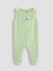 JoJo Maman Bébé Cotton Footed 2-Piece Dungarees Set - Imagen 3 de 6
