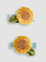 JoJo Maman Bébé Yellow 2-Pack Crochet Clips - Image 1 of 4