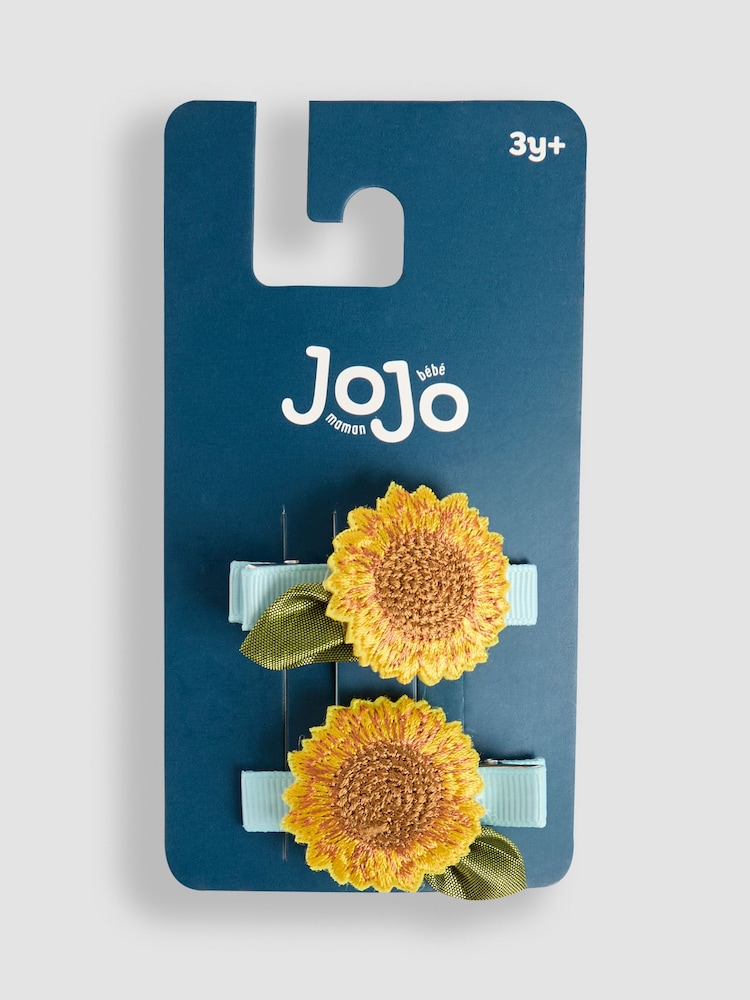 JoJo Maman Bébé Yellow 2-Pack Crochet Clips - Image 2 of 4