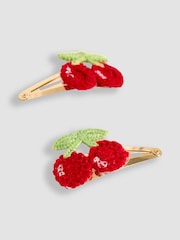 JoJo Maman Bébé Red 2-Pack Crochet Clips - Image 2 of 3
