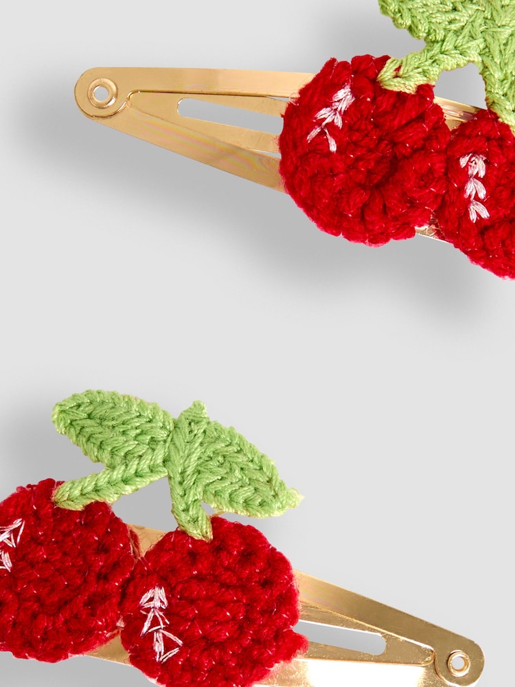 JoJo Maman Bébé Red 2-Pack Crochet Clips - Image 3 of 3