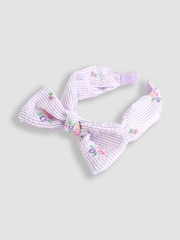 JoJo Maman Bébé Lilac Bow Headband - Image 2 of 3