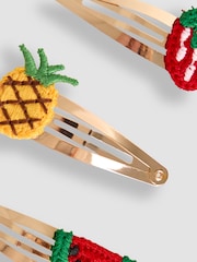 JoJo Maman Bébé Red 3-Pack Crochet Clips - Image 1 of 3