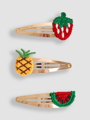 JoJo Maman Bébé Red 3-Pack Crochet Clips - Image 2 of 3