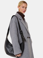 Whistles Grey Petite Eliza Double Breasted Coat - Image 4 of 5