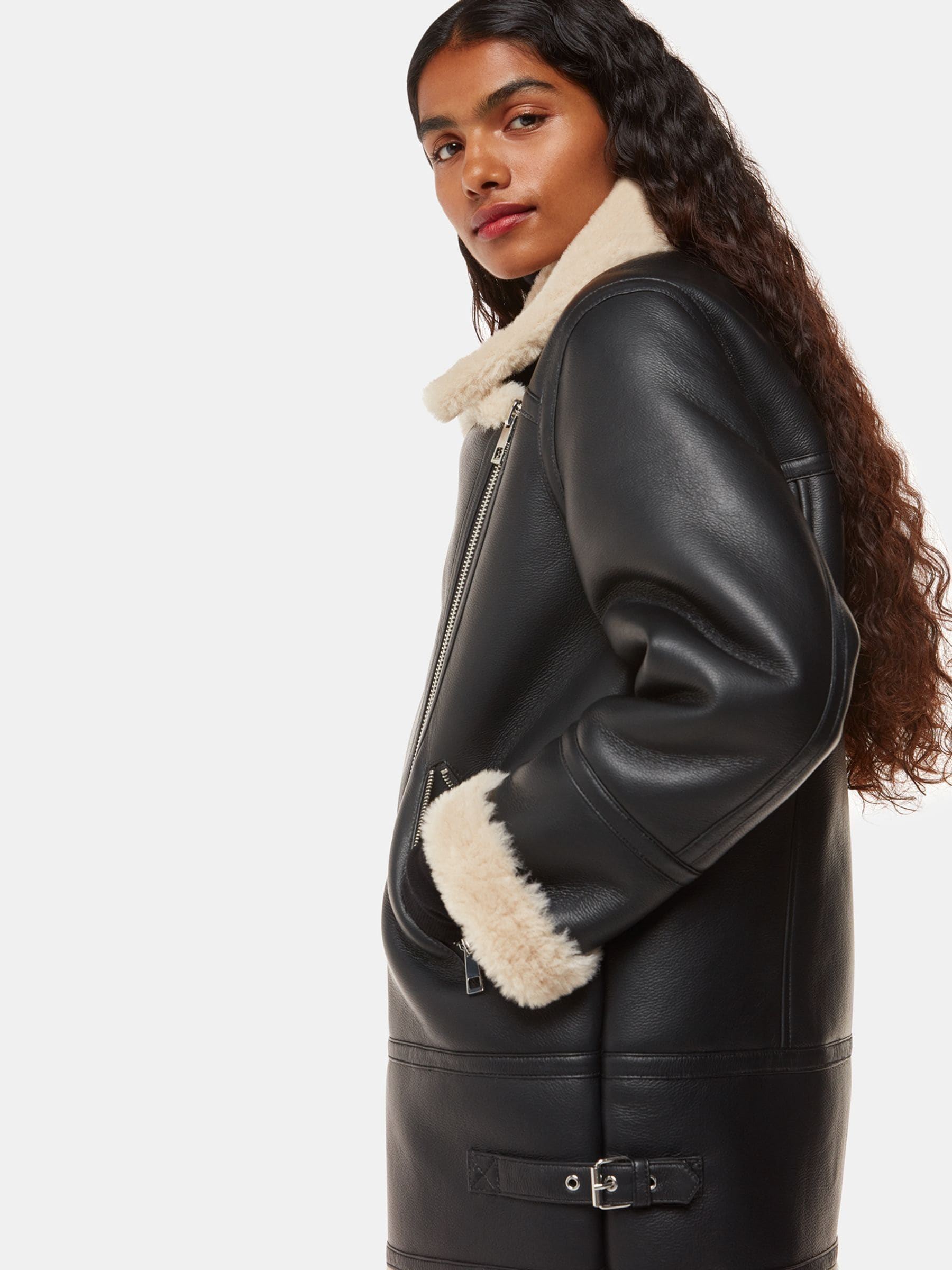 Buy Whistles Black Petite Faux Fur Coat from Next USA