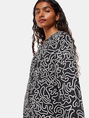 Whistles Black Petite Chain Print Flippy Dress - Image 3 of 5