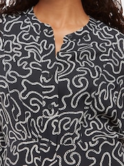 Whistles Black Petite Chain Print Flippy Dress - Image 4 of 5