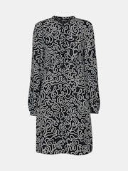Whistles Black Petite Chain Print Flippy Dress - Image 5 of 5