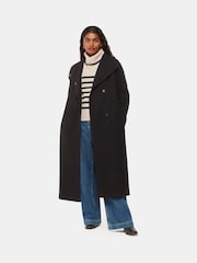 Whistles Black Petite Morgan Funnel Neck Coat - Image 1 of 5