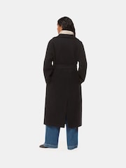 Whistles Black Petite Morgan Funnel Neck Coat - Image 2 of 5