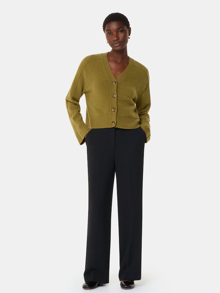 Whistles Black Petite Ultimate Crepe Trousers - Image 1 of 5