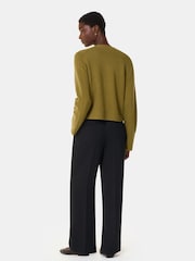 Whistles Black Petite Ultimate Crepe Trousers - Image 2 of 5