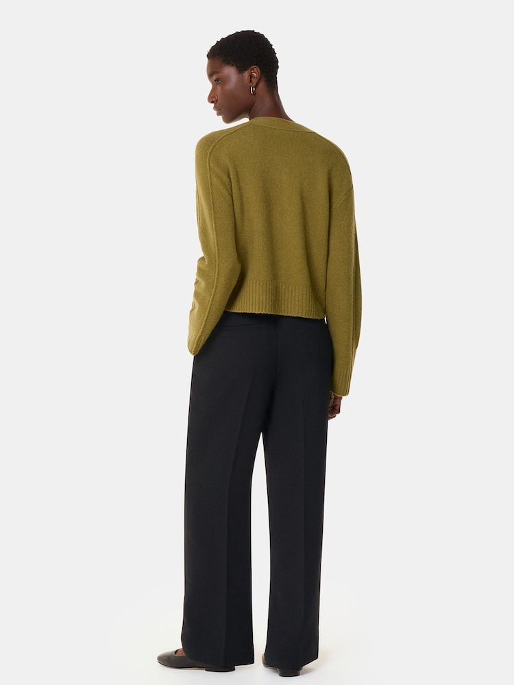 Whistles Black Petite Ultimate Crepe Trousers - Image 2 of 5