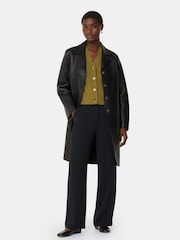 Whistles Black Petite Ultimate Crepe Trousers - Image 3 of 5