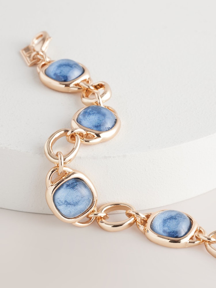 Tonalité d'or - Bracelet à maillons en résine - Image 4 of 5