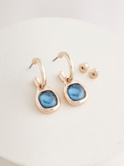 Gold Tone Resin Drop Earrings - Image 1 of 3