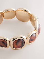 Gold Tone Resin Stretch Bracelet - Image 2 of 3