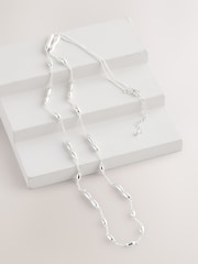 Silver Tone Long Rope Necklace - Image 1 of 3