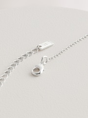 Silver Tone Heart Thread Through Lariat Necklace Made With Recycled Metals - Image 5 of 5