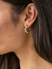Dorado - Pendientes de aro brillantes - Imagen 2 de 5