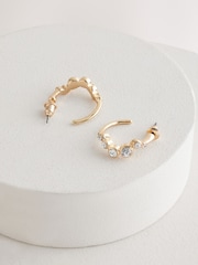 Dorado - Pendientes de aro brillantes - Imagen 3 de 5