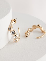 Dorado - Pendientes de aro brillantes - Imagen 5 de 5