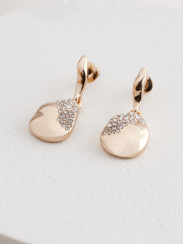 Tonalité d'or - Boucles d'oreilles Molten Drop - Image 3 of 5