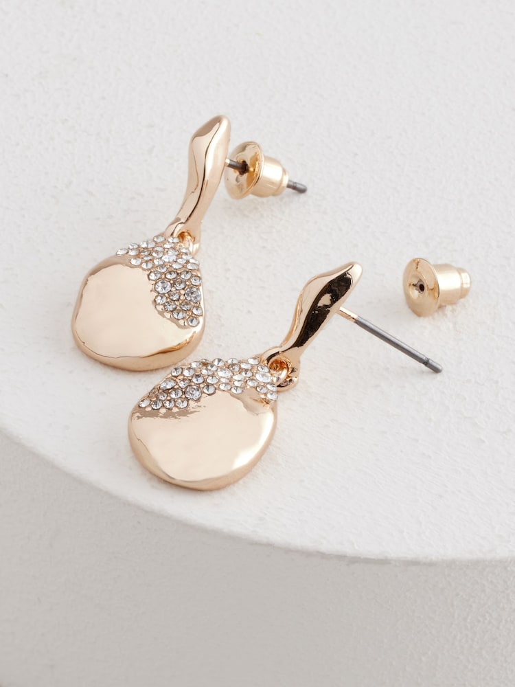Tonalité d'or - Boucles d'oreilles Molten Drop - Image 4 of 5