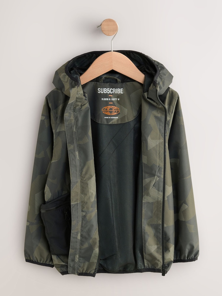 Camouflage Bag Pocket Shower Resistant Jacket (3-12yrs) - Image 2 of 5 Camouflage Bag Pocket Shower Resistant Jacket (3-12yrs) - Image 2 of 5