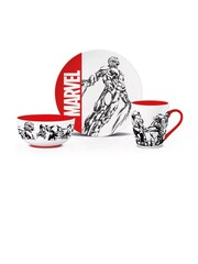 Pyramid International Marvel Logo Tableware 3 Piece Set - Image 2 of 2