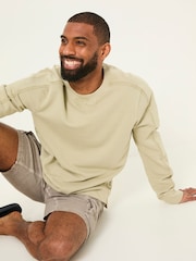 FatFace Otterton Sage Green Crew Neck Sweatshirt - Image 3 of 7