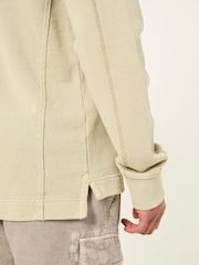 FatFace Otterton Sage Green Crew Neck Sweatshirt - Image 4 of 7
