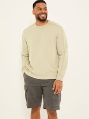 FatFace Otterton Sage Green Crew Neck Sweatshirt - Image 5 of 7