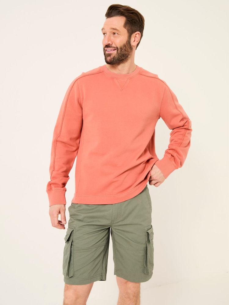 FatFace Otterton Orange Crew Neck Sweatshirt - Image 1 of 7