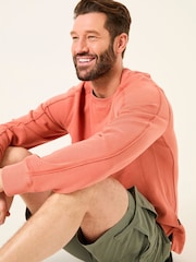 FatFace Otterton Orange Crew Neck Sweatshirt - Image 3 of 7