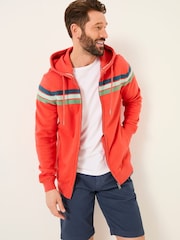 FatFace Brooke Orange Cut and Sew Hoody - Image 1 of 5