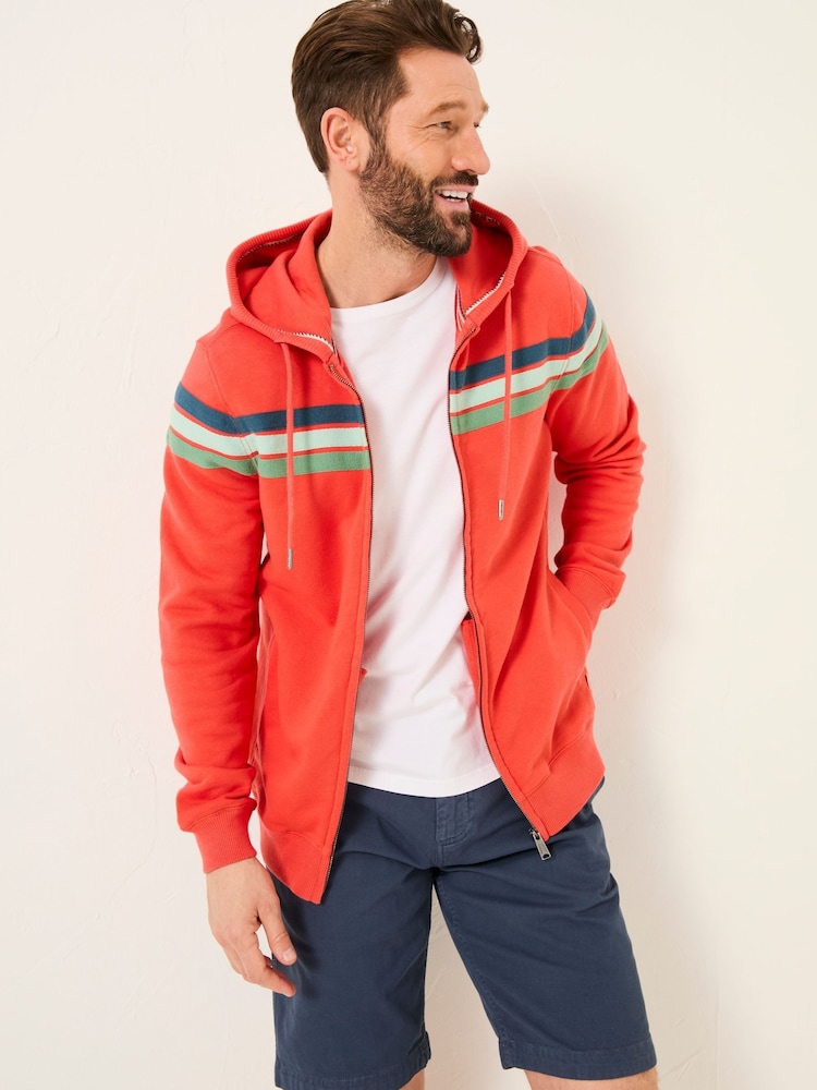 FatFace Brooke Orange Cut and Sew Hoody - Image 1 of 5