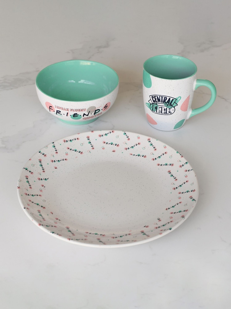 Pyramid International White Friends Simply Friends Tableware 3 Piece Set - Image 1 of 2