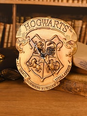 Pyramid International Gold Harry Potter Classic Crest Hogwarts Clock - Image 1 of 2